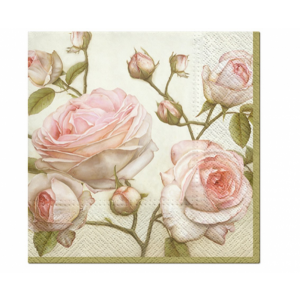 Serwetki PAW wzorzyste Beauty Roses 33x33 cm 20 szt.
