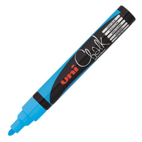 Marker kredowy Uni PWE-5M, jasnoniebieski