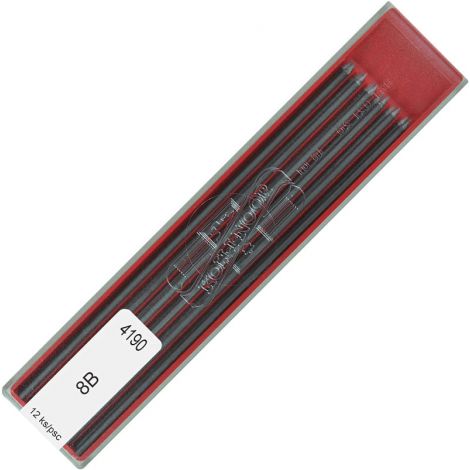 Grafity do ołówków automatycznych Koh-i-Noor, 2mm, 8B, 12szt