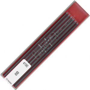 Grafity do ołówków automatycznych Koh-i-Noor, 2mm, 8B, 12szt