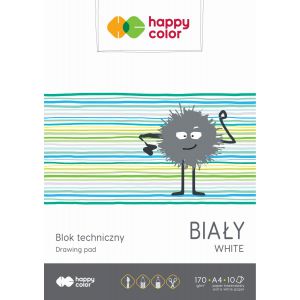 Blok techniczny Happy Color Biały A4/10/170g