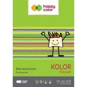 Blok techniczny Happy Color Kolorowy A4/10/170g