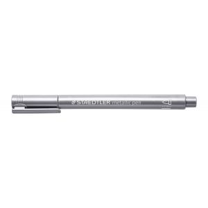 Marker Staedtler Metallic, okrągła końcówka, srebrny