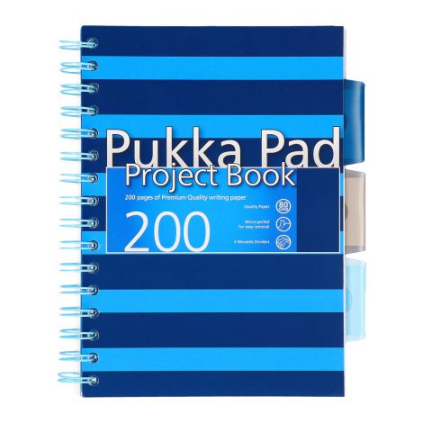 Kołozeszyt Pukka Pad Project Book Navy A5/100/80g kratka, niebieski