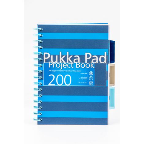 Kołozeszyt Pukka Pad Project Book Navy A5/100/80g kratka, niebieski - 2