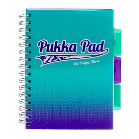 Kołozeszyt Pukka Pad Project Book Fusion A5/100/80g kratka, morski