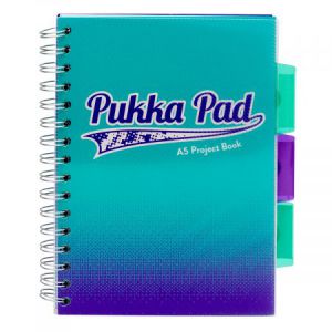 Kołozeszyt Pukka Pad Project Book Fusion A5/100/80g kratka, morski