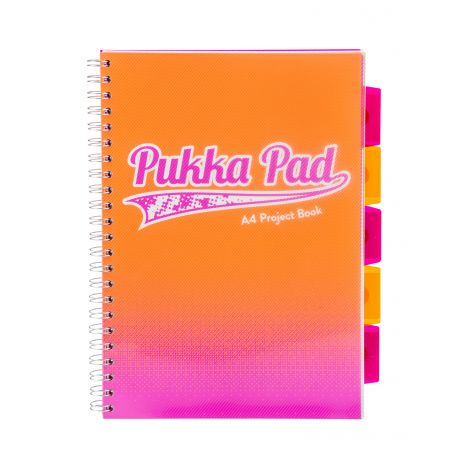 Kołozeszyt Pukka Pad Project Book Fusion A4/100/80g kratka, pomarańczowy