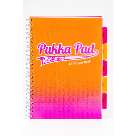 Kołozeszyt Pukka Pad Project Book Fusion A4/100/80g kratka, pomarańczowy - 2