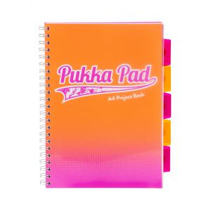 Kołozeszyt Pukka Pad Project Book Fusion A4/100/80g kratka, pomarańczowy