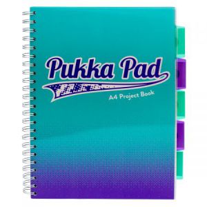 Kołozeszyt Pukka Pad Project Book Fusion A4/100/80g kratka, morski