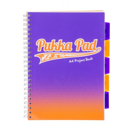 Kołozeszyt Pukka Pad Project Book Fusion A4/100/80g kratka, fioletowy