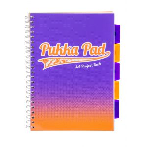 Kołozeszyt Pukka Pad Project Book Fusion A4/100/80g kratka, fioletowy