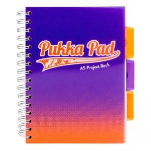 Kołozeszyt Pukka Pad Project Book Fusion A5/100/80g kratka, fioletowy