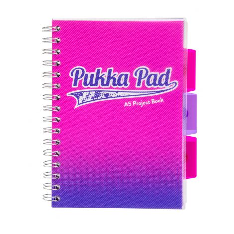 Kołozeszyt Pukka Pad Project Book Fusion A5/100/80g kratka, różowy