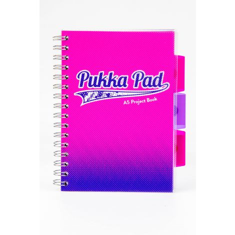 Kołozeszyt Pukka Pad Project Book Fusion A5/100/80g kratka, różowy - 2