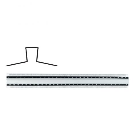 Linijka Grand aluminiowa z uchwytem, 30 cm