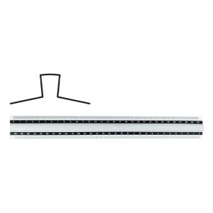 Linijka Grand aluminiowa z uchwytem, 30 cm