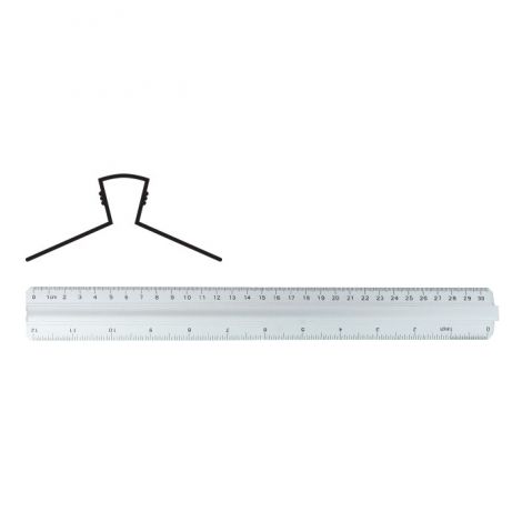 Linijka Grand aluminiowa z uchwytem, 30 cm