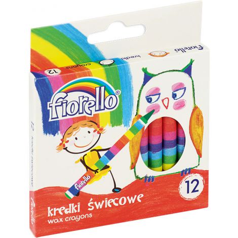 Kredki świecowe Fiorello, 12 kolorów