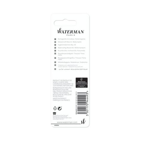 Wkład do długopisu Waterman M niebieski - 2