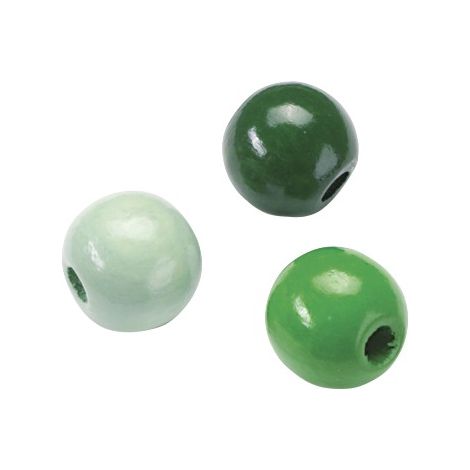 Koraliki drewniane Knorr Prandell mix zielony, 6mm