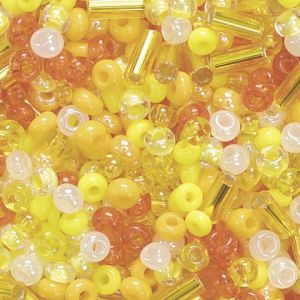 Koraliki szklane Knorr Prandell 2.5mm, Mix żółty