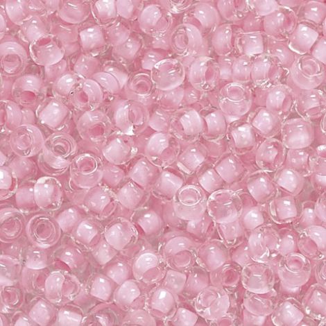 Koraliki szklane Knorr Prandell 2.5mm, Różowe jasne transparentne