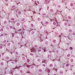 Koraliki szklane Knorr Prandell 2.5mm, Liliowe perłowe