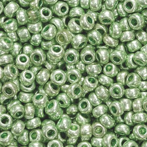Koraliki szklane Knorr Prandell 2.5mm, Zielone metaliczne