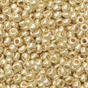 Koraliki szklane Knorr Prandell 2.5mm, Złote metaliczne
