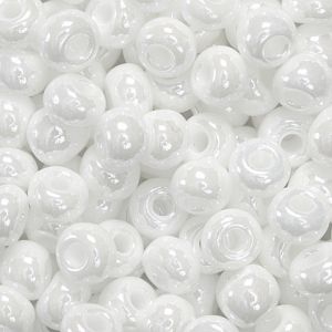 Koraliki szklane Knorr Prandell 5mm, Białe błyszczące