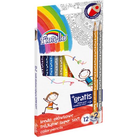Kredki ołówkowe Fiorello Super Soft, 14 kolorów - 2