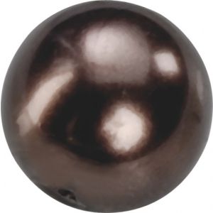 Perełki szklane DAS 4mm, Brązowe