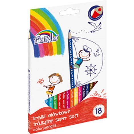 Kredki ołówkowe Fiorello Super Soft, 18 kolorów - 2