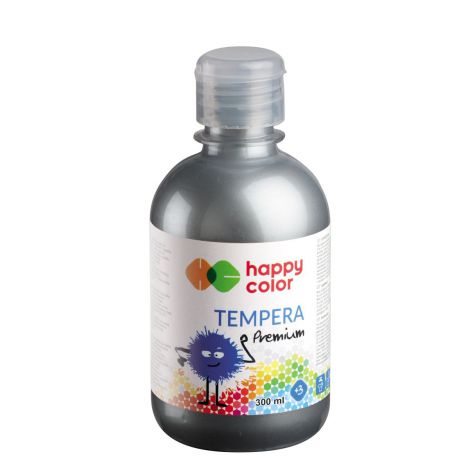 Farba Tempera Happy Color Premium 300ml, Srebrna