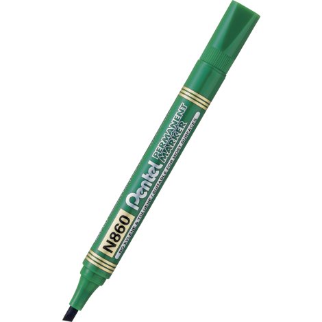 Marker Pentel ze ściętą końcówką, Zielony