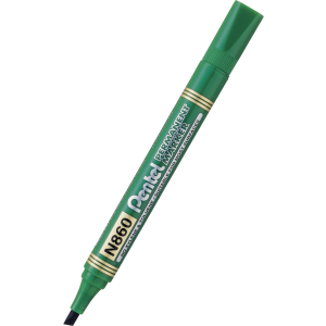 Marker Pentel ze ściętą końcówką, Zielony