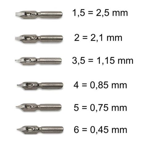 Stalówka artystyczna Round Hand nr6=0,45mm - 2
