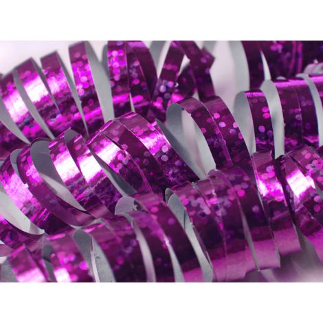 Serpentyny holograficzne, różowe, 3,8 m, 18 sztuk - 2