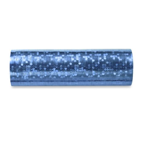 Serpentyny holograficzne, błękitne, 3,8 m, 18 sztuk