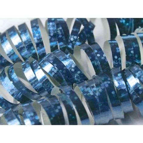 Serpentyny holograficzne, błękitne, 3,8 m, 18 sztuk - 2