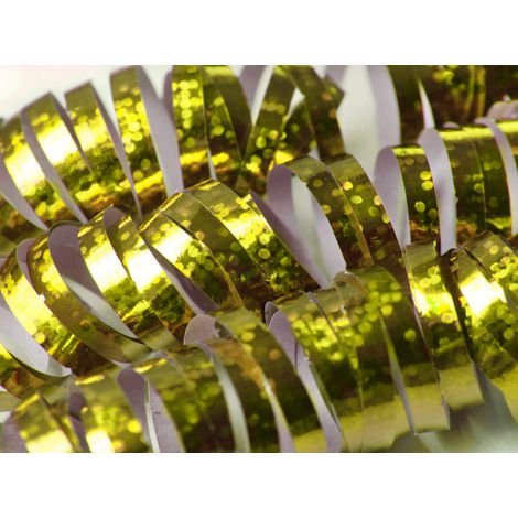Serpentyny holograficzne, złote, 3,8 m, 18 sztuk - 2