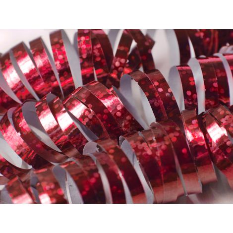 Serpentyny holograficzne, czerwony, 3,8 m, 18 sztuk - 2