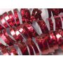 Serpentyny holograficzne, czerwony, 3,8 m, 18 sztuk - 3