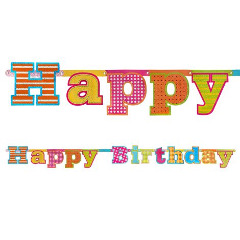 Baner Happy Birthday, 16 x 166 cm