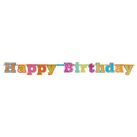 Baner Happy Birthday, 16 x 166 cm - 2