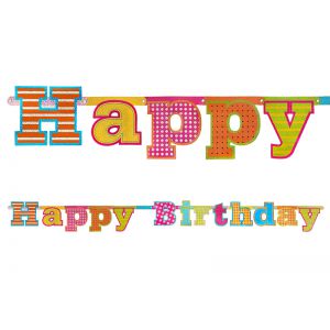 Baner Happy Birthday, 16 x 166 cm