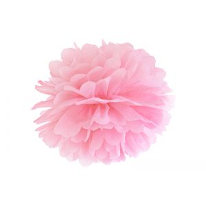 Pompon bibułowy, jasnoróżowy, 35 cm