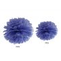 Pompon bibułowy, granatowy, 25 cm - 3